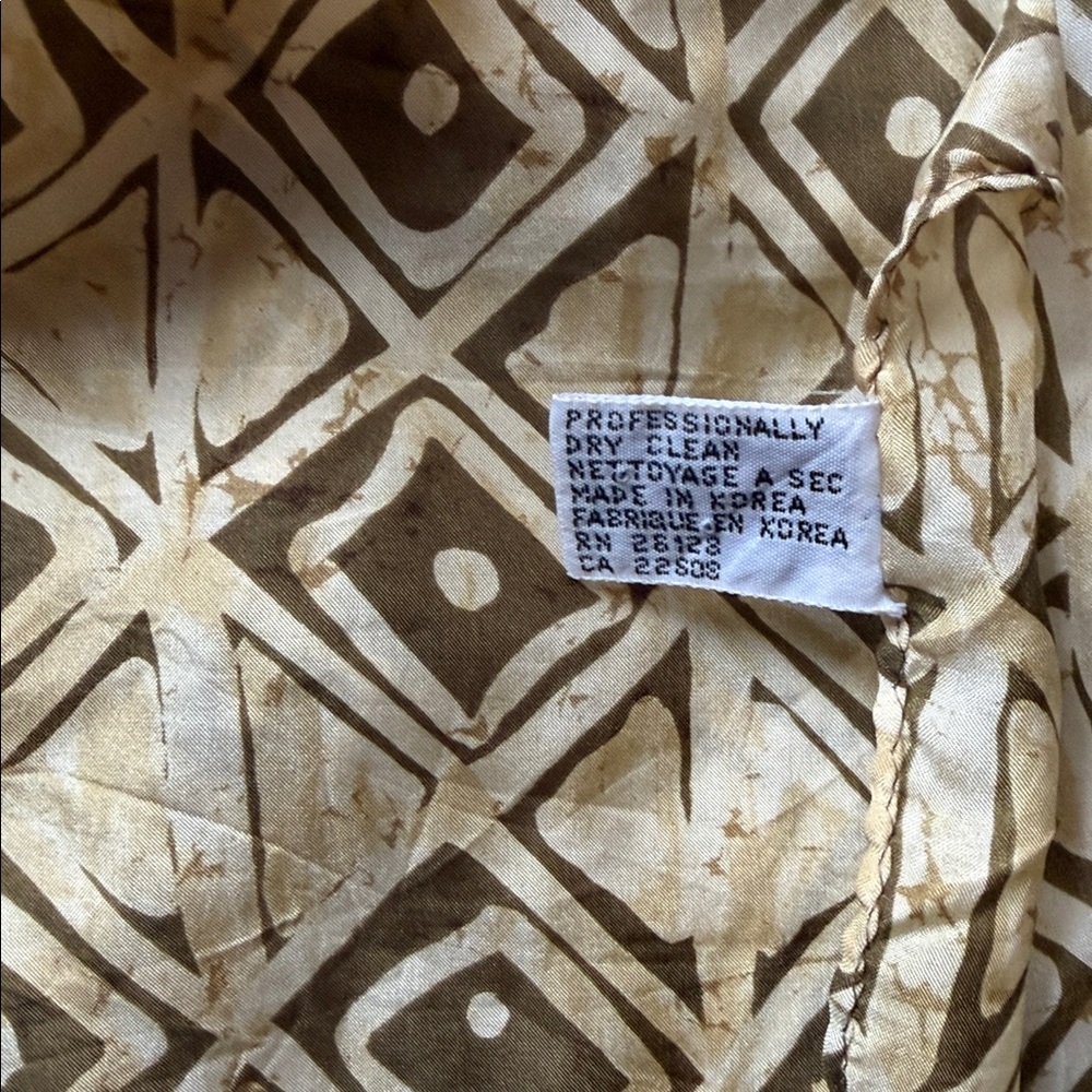 Echo Silk Geometric Patterned Scarf - image 3